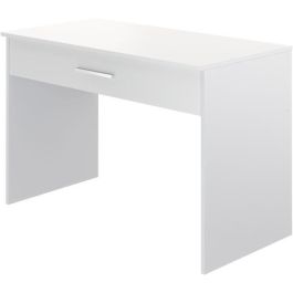 Escritorio con cajones grandes AUC8434391005733 - Melamina blanca - 110 x 56 x 81,5 cm