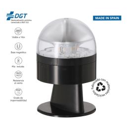 Pf Erum Vial Baliza V16 Emergencia Homologada Conectada Geolocalizable DGT 3.0 Vial Negra, Tarjeta SIM Incluida