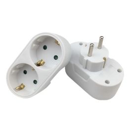 MicroConnect PESCHPLUG2 Divisor de Corriente Schuko de 2 Vías Blanco para Enchufes Europeos, Solución Conveniente y Duradera