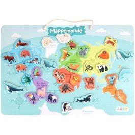 Tablero magnético de continentes - Juego educativo - JADE - 30 piezas de animales - Madera FSC - 40x30 cm - A partir de 3 años Precio: 31.50000018. SKU: B1F6FWTLZ5