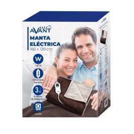 Avant Manta Eléctrica 160x120 cm 120W - 3 Niveles de Temperatura, Color Marrón Beige