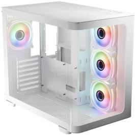 LC-Power LC-8001W-ON Midi Tower Gaming Pro-Storm Light Blanco ATX Vidrio Templado con Iluminación RGB