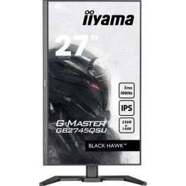 Iiyama GB2745QSU-B2 Monitor 27" QHD IPS 100Hz 1ms, con USB Hub, HDMI, DisplayPort, Altavoces y Soporte Ajustable Negro