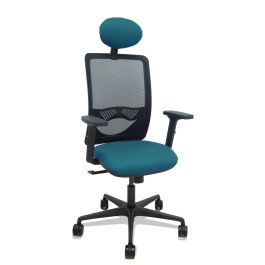 PIQUERAS Y CRESPO Silla Zulema sincro malla negra asiento bali verde petroleo brazos 2D ruedas 65mm cabecero Precio: 205.89000025. SKU: B1K8JCTZZE