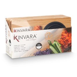 Tabla de Corte con Escurridor de Bambú Kinvara 46x26x2 cm - Negro/Madera (6 Unidades) Tabla de Corte con Escurridor de Bambú Kinvara 46x26x2 cm - Negro/Madera (6 Unidades)