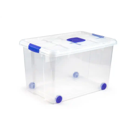 Plasticforte Contenedor de Plástico 55 Litros Transparente con Tapa 590x400x350 mm Precio: 24.5025. SKU: B1K9S4NP9R