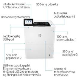 HP LaserJet Enterprise M612dn Impresora Láser con JetIntelligence, Rendimiento, Eficiencia Energética y Seguridad Avanzada