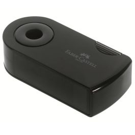 Faber Castell Afilalápices Doble Funda y Depósito Negro - Sacapuntas ergonómico para lápices Standard y Jumbo