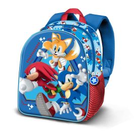 Sonic The Hedgehog Mochila 3D Elite Heroes Preescolar Azul 10x25x30cm - Diseño Relieve Frontal y Bolsillo Lateral Precio: 13.89000019. SKU: B1GXN5N33K