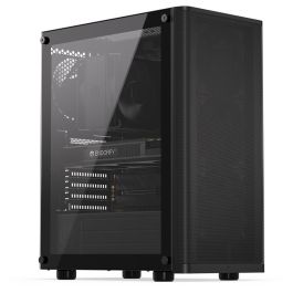 ENDORFY Ventum 200 Air TG Black - Torre PC ATX/micro ATX/Mini-ITX con ventana lateral y filtros antipolvo