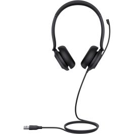 Yealink UH35 Dual Auriculares Binaurales Alámbricos USB para Oficina/Centro de Llamadas Teams con Micrófono Cancelación Ruido Negro