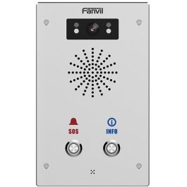 Fanvil i16S-02P Intercomunicador IP Alámbrico con 1 Botón, PoE y Protección IP65 de Acero Inoxidable para Pared