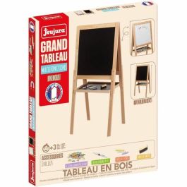 Jeujura Pizarra JEU3225280874807 Multifuncional Grande Blanca Tiza Magnética de Madera