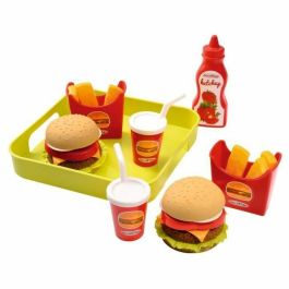 Ecoiffier Chef Bandeja de Hamburguesas 19.5 cm con 2 Hamburguesas, 2 Papas Fritas, 2 Bebidas y Botella Ketchup para Niños +18 meses Precio: 22.49999961. SKU: B18ZF24SDE