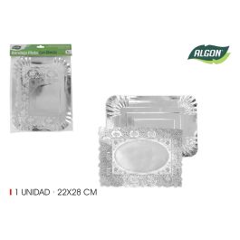 Bandeja Plata Rectangular y Blonda 22x28 cm - Algon (48 Unidades) Precio: 22.94999982. SKU: B17DS9K6VB