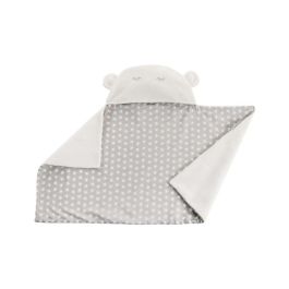 Manta capucha reversible estrella gris 90 x 66 cm Manta capucha reversible estrella gris 90 x 66 cm