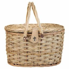 Cesta de Picnic Alexandra House Living Gris Natural Mimbre