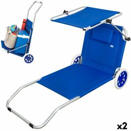 Silla Tumbona Plegable de Camping Aktive Azul 62 x 62 x 117 cm Carro plegable Toldo (2 Unidades) Precio: 88.50000016. SKU: B12HXFQN6K