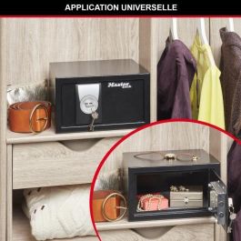 Master Lock Caja fuerte con llave de acero sólido 9.9 L con 2 pasadores de acero y sistema de doble broca, protección antirrobo.