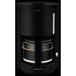 Krups F 309 08 ProAroma Cafetera de filtro 1.25L 15 tazas 1150W Negra con jarra de vidrio y sistema antigoteo