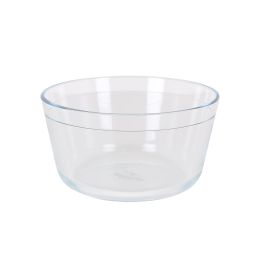Quttin Molde Soufflé de Vidrio, 2.9 Litros, 21.5 cm de Diámetro x 11.3 cm, para Hornear (4 Unidades)