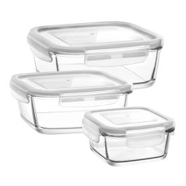 Lav Set 3 Fiambreras Herméticas Colección Fresco Piezas 375 ml + 700 ml Medidas 11.5x5.3 cm, 17x6 cm y 4.2x6 cm