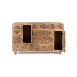 Giner y Colomer Aparador de Madera Maciza de Mango 148 cm con Detalles Artesanales