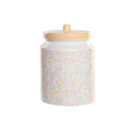 Bote DKD Home Decor 15 x 15 x 21 cm Blanco Amarillo Dolomita Shabby Chic Precio: 14.49999991. SKU: S3044555