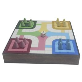 DKD Home Decor Juego de Mesa Moderno Parchis Madera y Resina Multicolor 30 x 5 x 30 cm Precio: 52.78999979. SKU: B1BL2PE2JD