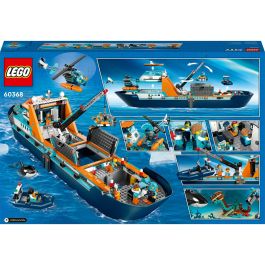 LEGO City 60368 The Arctic Exploration Ship, gran juguete de bote flotante para niños