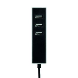 Adaptador 3 conectores usb a con fijación 1,5 m negro Adaptador 3 conectores usb a con fijación 1,5 m negro