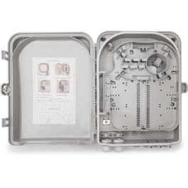 Digitus FTTH Box Außen -24 LC/Duplex oder 24 SC/Simplex, Caja de distribución para 16 cables, Gris