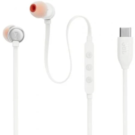 JBL Auriculares Intrauditivos Tune 310C USB-C con Micrófono Blancos - JBLT310CWHT