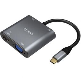 AISENS - CONVERSOR USB-C A VGA/HDMI 4K/USB3.0/USB-C PD, USB-C/M-VGA/H-HDMI/H-USB-A/H-USB-C/H, GRIS, 15CM Precio: 19.49999942. SKU: B19D3E2ZMJ