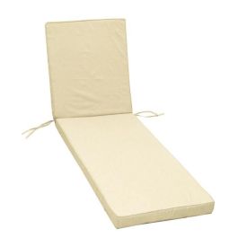 Jardin Prive Cojín para Tumbona Monte Carlo Marfil 185x55x6 cm - Poliéster 230g/m² - Repelente Agua y Antimanchas