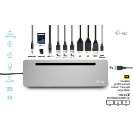 Hub USB-C i-Tec C31FLAT2PDPRO Plateado Hub USB-C i-Tec C31FLAT2PDPRO Plateado