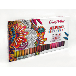 Alpino Rotulador Dual Artist Doble Punta Estuche 72 Unidades Colores Surtidos para Lettering y Dibujo