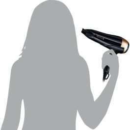 Remington Eclat Brillance D6098 Secador de Pelo Iónico 2200W, Cerámica, 3 Temperaturas, 2 Velocidades, Negro/Dorado