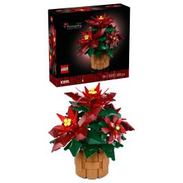 LEGO 10370 Icons Flor de Pascua, Juego Construcción 608 Piezas, 18+ Años