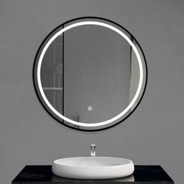 Espejo de pared Home ESPRIT Negro Moderno 80 x 2 x 80 cm Espejo de pared Home ESPRIT Negro Moderno 80 x 2 x 80 cm