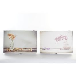 DKD Home Decor Tapa Contador Beige Rosa 46.5 x 31.5 x 6 cm (2 Unidades) MDF