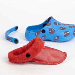 Cerdá Zapatillas de casa tipo zueco de borreguillo Spiderman, cálidas y cómodas, color azul, para niños Tallas 26-27 Cerdá Zapatillas de casa tipo zueco de borreguillo Spiderman, cálidas y cómodas, color azul, para niños Tallas 26-27