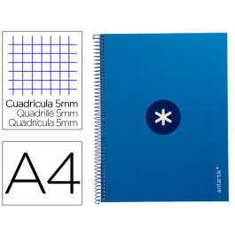 Antartik Cuaderno espiral micro A4 tapa dura forrada 80h 90 gr cuadro 5mm azul oscuro Precio: 4.49999968. SKU: B1C9GDLHQ9