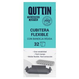 Cubitera Flexible con Bandeja para 32 Cubitos Qutti (12 Unidades) Cubitera Flexible con Bandeja para 32 Cubitos Qutti (12 Unidades)