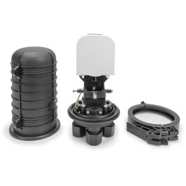 Digitus LWL Spleißmuffe para Fibra Óptica, max. 48 Fasern, Color Negro