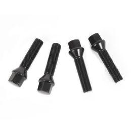 Omp OMPS09881401 Juego 4 Tornillos M14x1.25 Cónico Largo 48mm Llave 17 Negro DIN 10.9