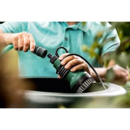 Bosch Bomba de Jardín para Riego desde Colector Agua Lluvia, Temporizador 3 Configuraciones, Chorro Potente 25m, Incluye Adaptadores