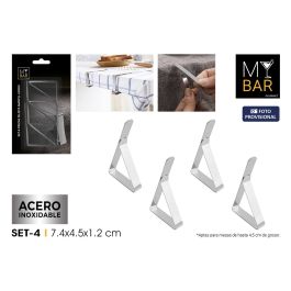 My Bar Set de 4 Pinzas Sujetamantel de Acero para Mesa - 7.4 x 4.5 x 1.2 cm (24 Unidades) Precio: 20.9500005. SKU: B1GDA9WGNF