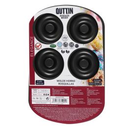 Molde para horno de rosquillas, 6 unidades, 8.5 cm, Quttin (12 Unidades) Molde para horno de rosquillas, 6 unidades, 8.5 cm, Quttin (12 Unidades)