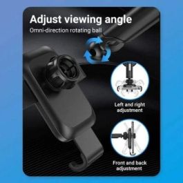 Vention KCOB0 Soporte de Smartphone para Coche con Ventosa Fuerte Ajustable, Brazo Extensible y Rotación 360°, para Teléfonos 4.7-7.2 Pulgadas, Negro